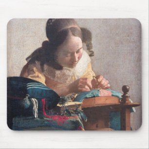 Der Lacemaker, Johannes Vermeer, 1669-1670 Mousepad