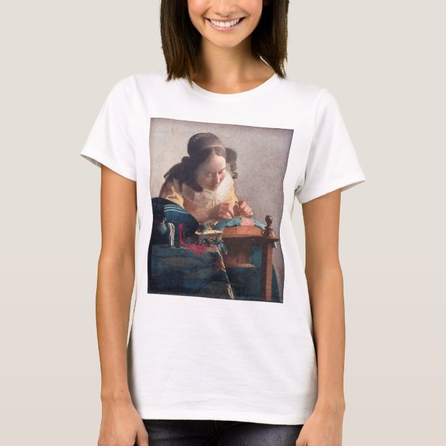 Der Lacemaker, Johannes Vermeer, 1669-1670 T-Shirt (Vorderseite)