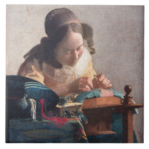 Der Lacemaker, Johannes Vermeer Fliese