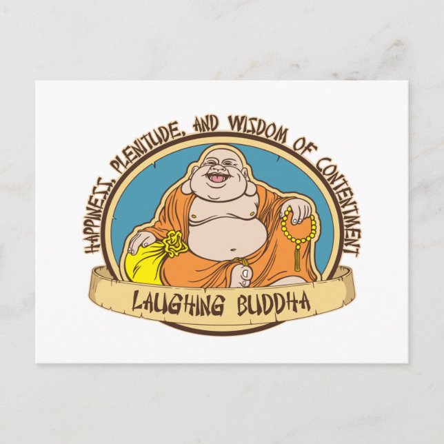 Der lachende Buddha Postkarte (Vorderseite)