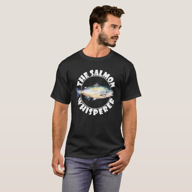 Der Lachsewhisperer-Fischen-Sport T-Shirt (Vorne ganz)