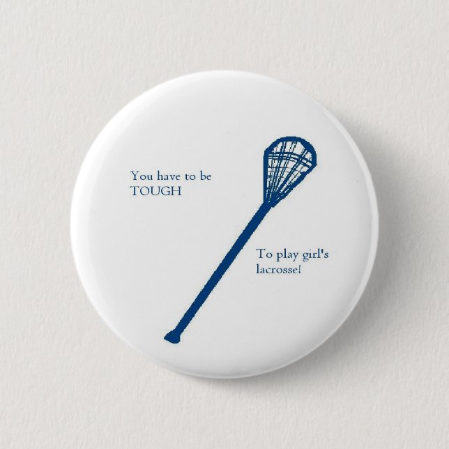 Der Lacrosse der Mädchen Button (Vorderseite)
