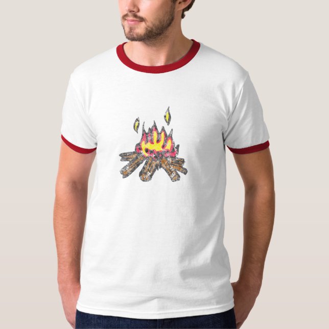 Der Lagerfeuer-Wecker-T - Shirt (Vorderseite)