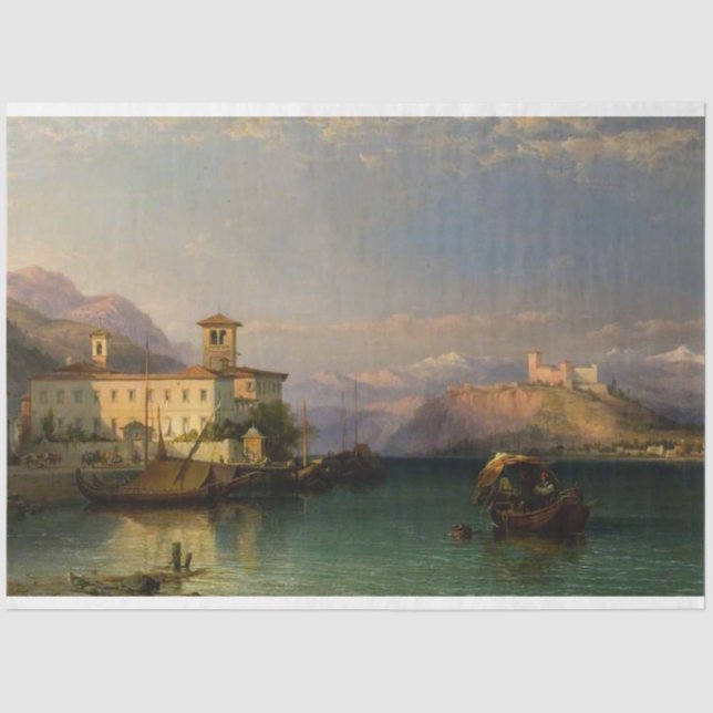 Der Lago Maggiore und das Papier zur Dekodierung d (Vorderseite)