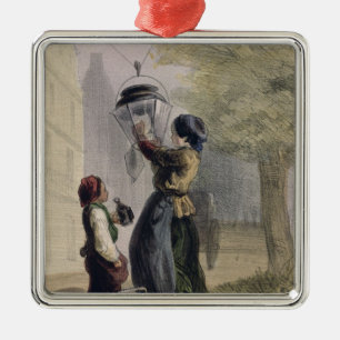 Der Lamplighter, von 'Les Femmes De Paris Silbernes Ornament