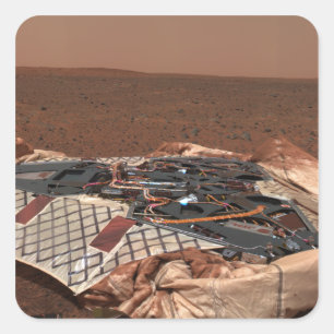 Der Landeplatz des Rovers Quadratischer Aufkleber
