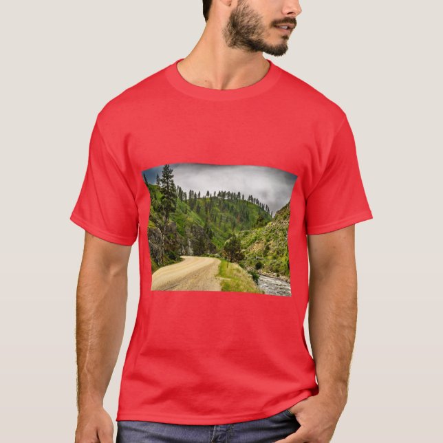 Der Landschaftliche Fluss Payette überdeckt T-Shirt (Vorderseite)
