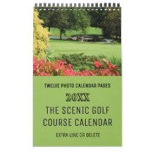 Der Landschaftliche Golfplatz mit einer Seite pro 