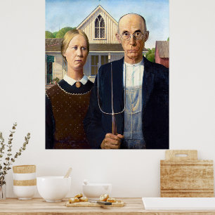 Der landwirtschaftliche Geist, Grant Wood American Poster