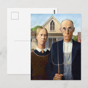 Der landwirtschaftliche Geist, Grant Wood American Postkarte