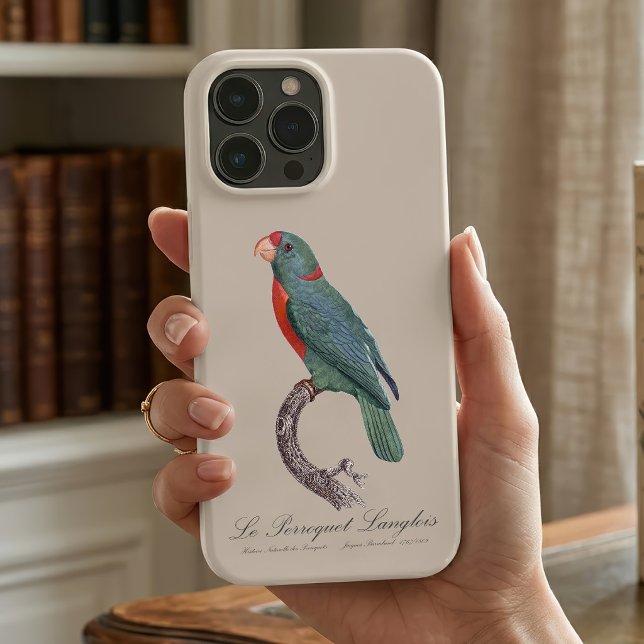 Der Langlois-Papagei von Jacques Barraband Case-Mate iPhone Hülle (Le Perroquet Langlois by Jacques Barraband. iPhone Case)