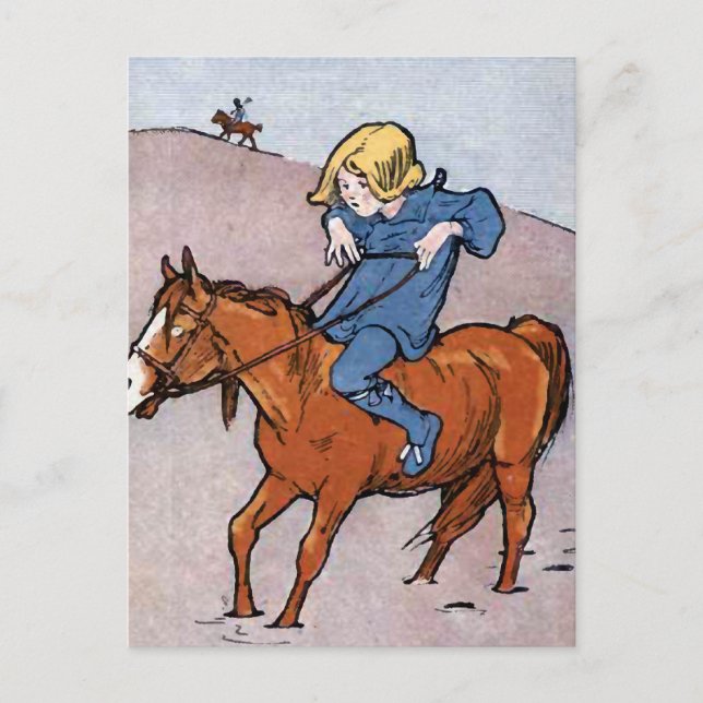 "Der längste Weg herum......." Vintage Postkarte (Vorderseite)