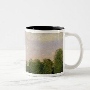 Der Lastwagen, Andenken von Saintry, 1874 Zweifarbige Tasse