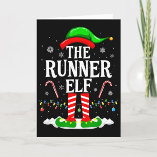 Der Läufer Elf Weihnachten Lustige Läufer Weihnach Karte