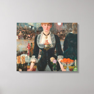 Der launische Pariser Barkeeper Manet Ein Bar bei Leinwanddruck