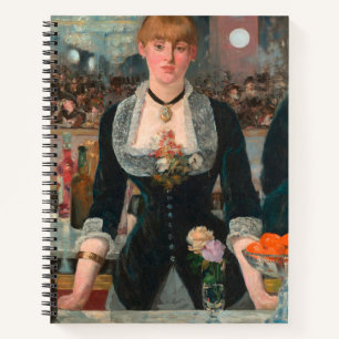 Der launische Pariser Barkeeper Manet Ein Bar bei Notizbuch