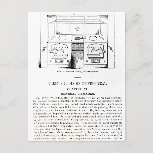 Der Leamington Stove oder Kitchener Postkarte (Vorderseite)