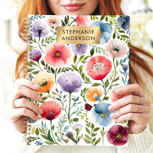 Der lebendige Garden Watercolor Individuelle Name Planer