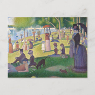 Der lebendige Georges Seurat Sonntag Nachmittag Ku Postkarte