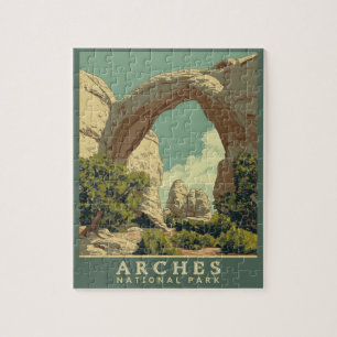 Der lebendige Nationalpark der Retro-Arches Puzzle