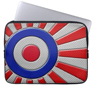 Der lebendige Roundel Sunburst Design Carbon Fibre Laptopschutzhülle