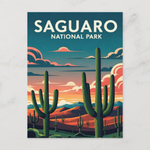 Der lebendige saguaro Nationalpark Postkarte