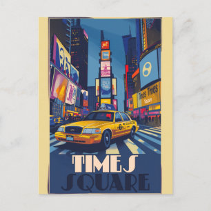 Der lebendige Times Square: NYC Vintag Postkarte