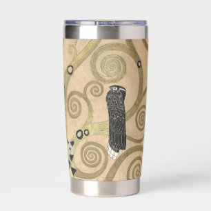 Der Lebensbaum, Gustav Klimt Ölgemälde Thermobecher