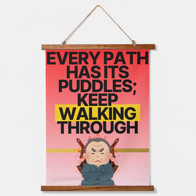 Der Lebensweg Wandteppich Mit Holzrahmen (Vorderseite)