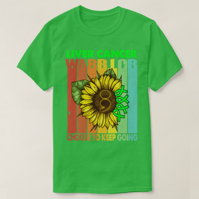 Der Leberkrebskrieger wählt Unterstützung Behalten T-Shirt (Design vorne)