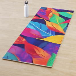 Der lebhafte Herbst hinterlässt Abstrakte Kunst Yogamatte