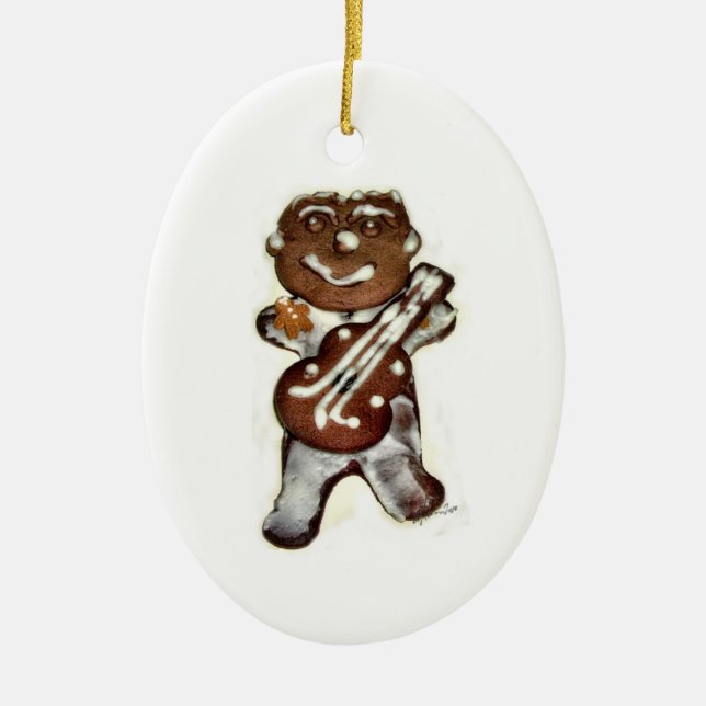 Der Lebkuchen-Mann Keramik Ornament (Vorne)