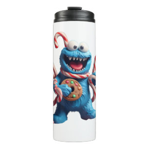 Der Lebkuchen-Monster   Lustige Weihnachts-Kunst Thermosbecher