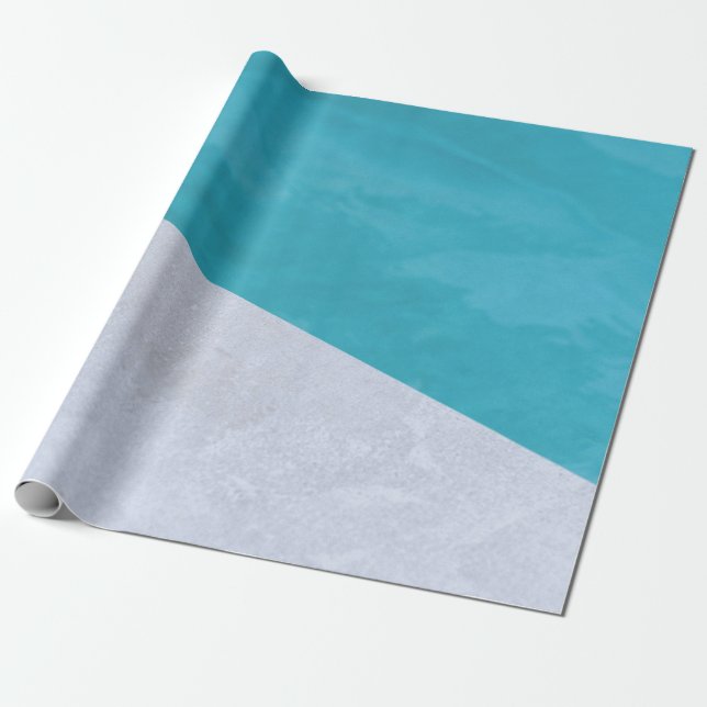 Der leere graue Boden am Pool Geschenkpapier (Ungerollt)