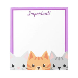 Der leere Notepad der Katze Notizblock
