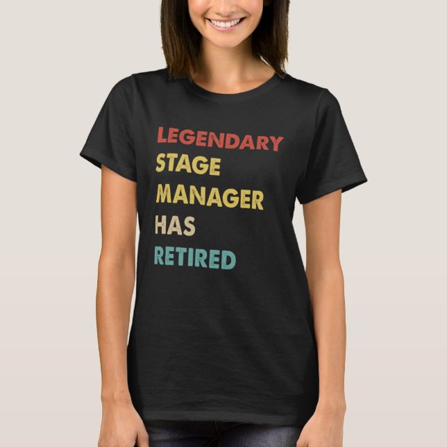 Der legendäre Bühne-Manager hat 1 T-Shirt (Vorderseite)
