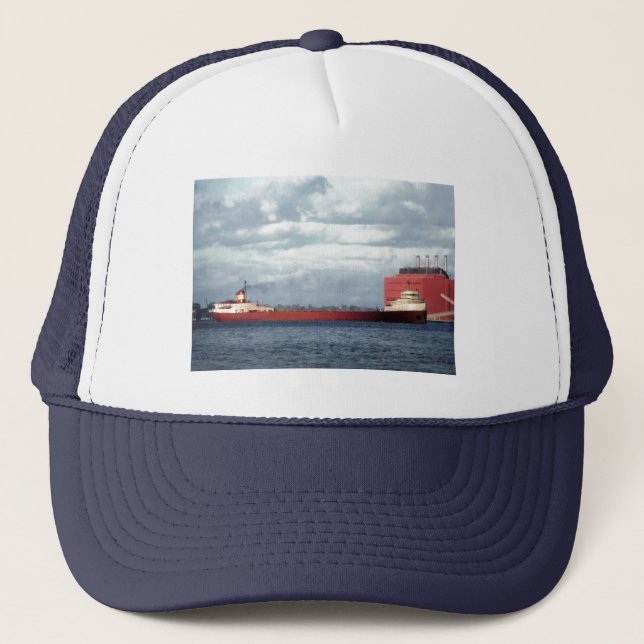 Der legendäre S.S. Edmund Fitzgerald T - Shirt Truckerkappe (Vorderseite)