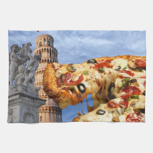 Der lehnende Turm der Pizza (Pisa) Handtuch (Horizontal)