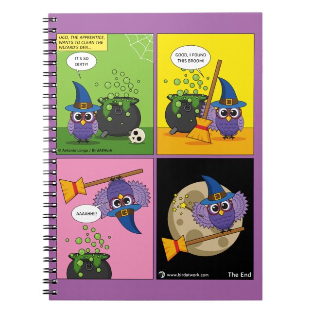 Der Lehrassistent - Comic reinigen Notizblock (Vorderseite)
