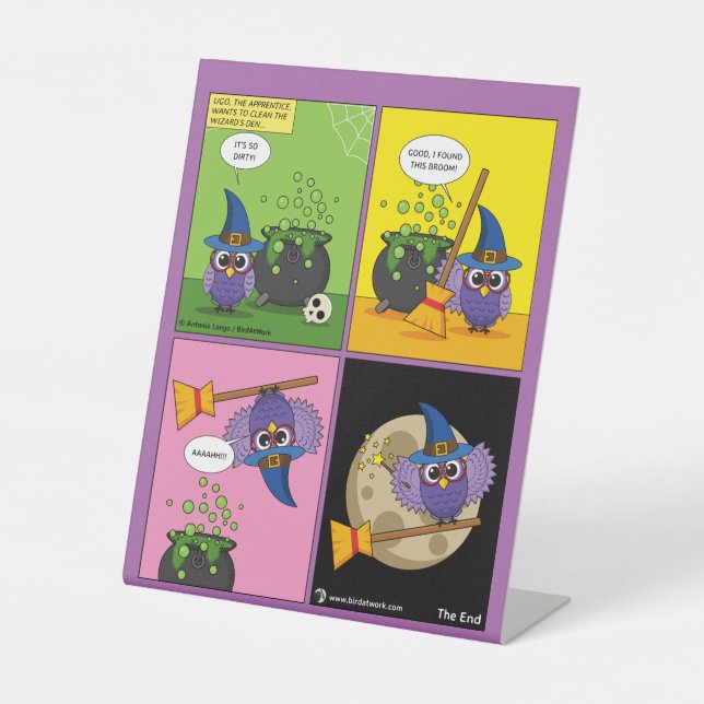 Der Lehrassistent - Comic reinigen Sockelschild (Vorderseite)