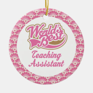 Der Lehrassistent-Geschenk-Verzierung der Welt Keramik Ornament