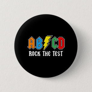 Der Lehrer des Tages Motivierend Retro Rock the Te Button