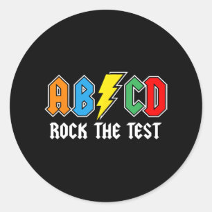 Der Lehrer des Tages Motivierend Retro Rock the Te Runder Aufkleber