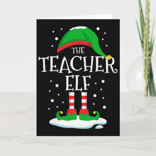Der Lehrer Elf Weihnachten Familie Passende Xmas G Karte