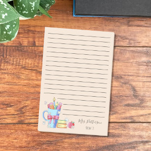 Der Lehrer für Aquarellkunst schrieb Post-It-Notes Post-it Klebezettel