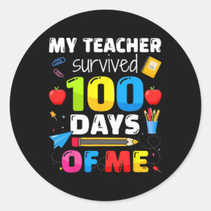 Der Lehrer überlebte 100 Tage von mir für 100 Tage Runder Aufkleber