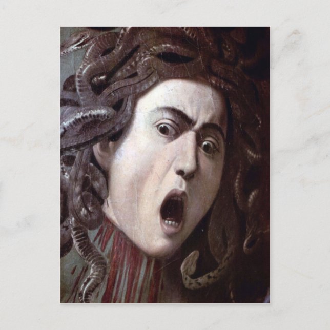 Der Leiter der Medusa von Michelangelo Caravaggio Postkarte (Vorderseite)