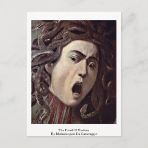 Der Leiter der Medusa von Michelangelo da Caravagg Postkarte