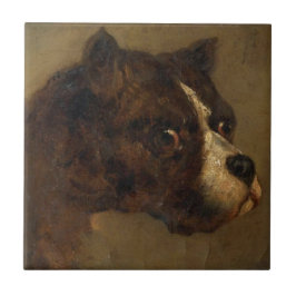 Der Leiter eines Bulldog (von Théodore Géricault) Fliese