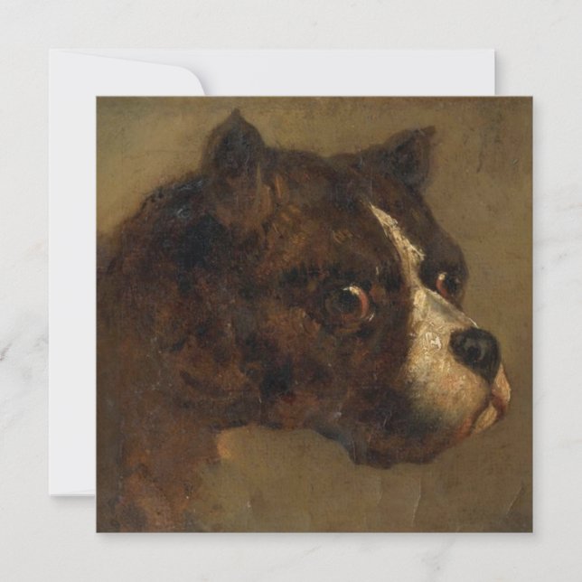 Der Leiter eines Bulldoggen Karte (Vorderseite)